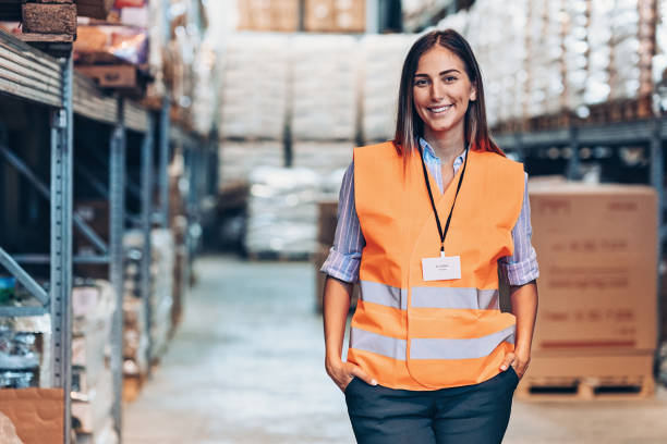 Portrait of a smiling warehouse manager