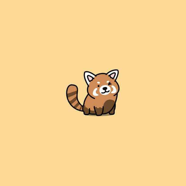 Cute Red Panda Winking Cartoon Icon Vector Illustration Stock Illustration  - Download Image Now - iStock