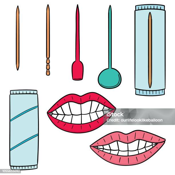 Toothpick Stock Illustration - Download Image Now - Toothpick, Care, Cartoon