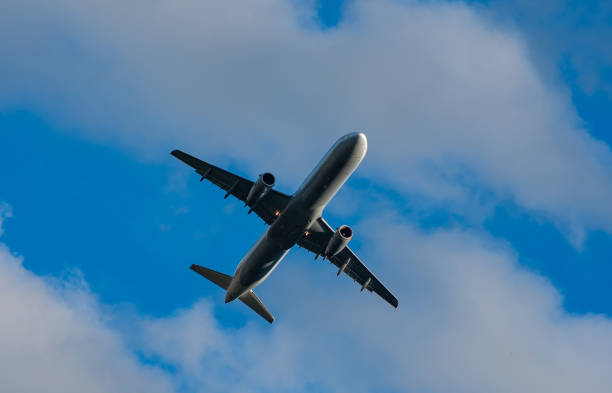 istock Modern passenger aircraft in the sky 1055640312