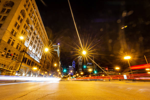 istock Chigaco city view at night. 1055642654
