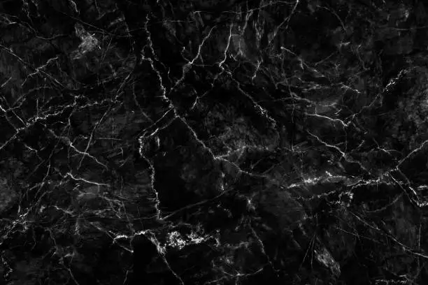 Photo of Natural black marble texture for skin tile wallpaper luxurious background, for design art work. Stone ceramic art wall interiors backdrop design. Marble with high resolution