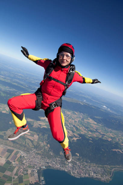 istock Sky diver falls over the Alps 1055645700