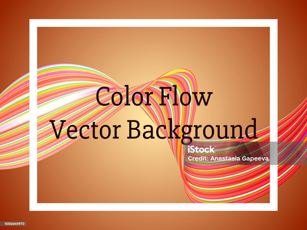 Flowing Color Vector Color Flow Wave Vector Illustration Stock Illustration - Download Image ...