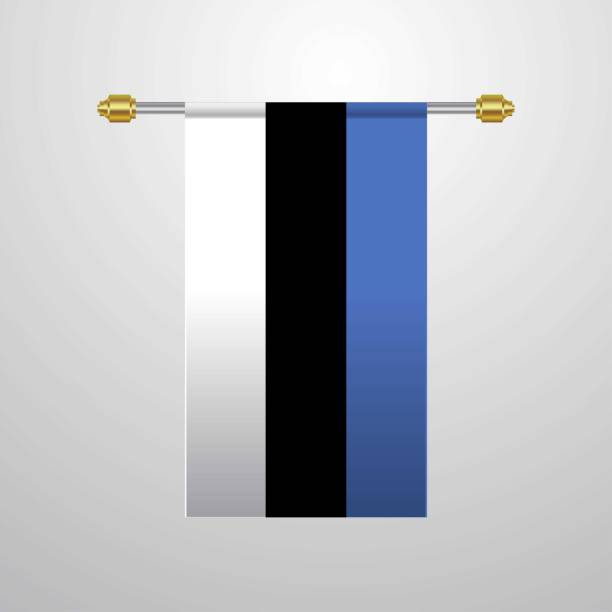ilustrações, clipart, desenhos animados e ícones de bandeira de estónia - estonia flag pennant baltic countries