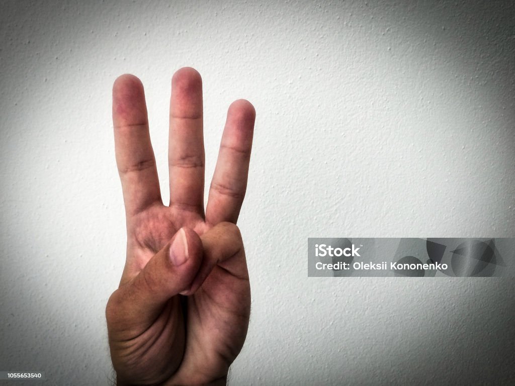 three fingers - Royalty-free Dedo Foto de stock