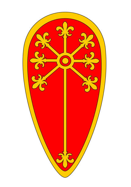 Donauwörth, Germany - July 13, 2024: Coat of arms of the old imperial city of Donauwörth at the Rieder Gate