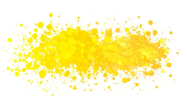 Vector illustration of Yellow paint splash