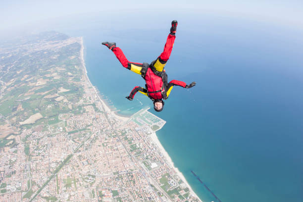 istock Skydiver falls towards the earth 1055667886
