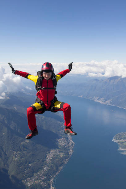 istock Skydiver falls towards the earth 1055667992