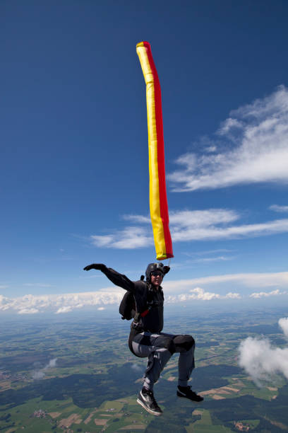 istock Skydiver falls towards the earth 1055668370
