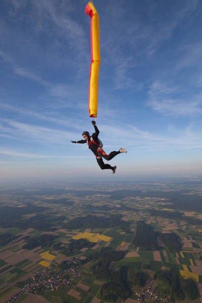 istock Skydiver falls towards the earth 1055668382