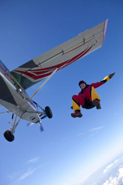 istock Skydiver falls towards the earth 1055668416