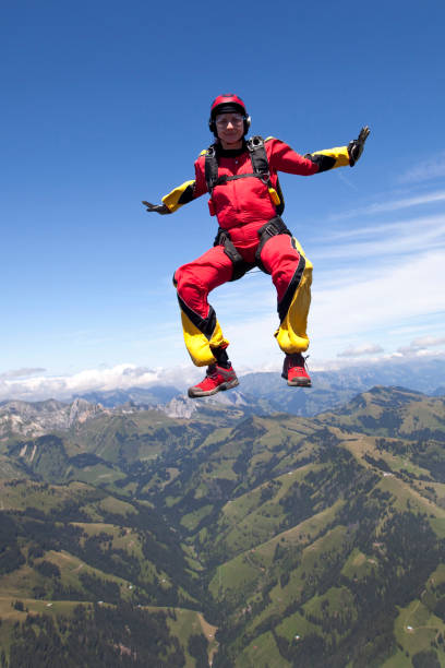 istock Skydiver falls towards the earth 1055668424