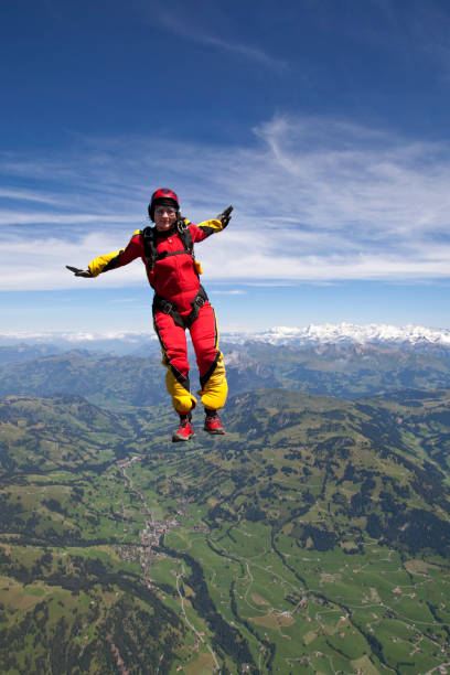 istock Skydiver falls towards the earth 1055668428