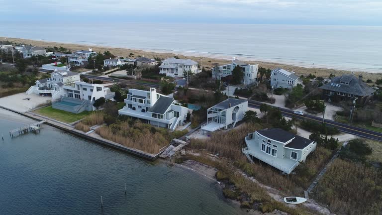 Aerial of The Hamptons in Eastern Long Island, New York