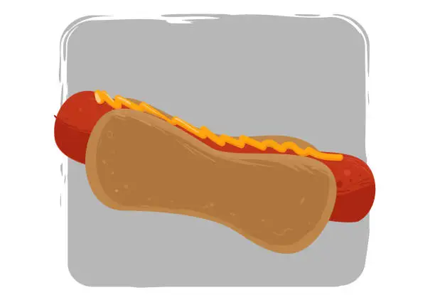 Vector illustration of The Hot Dog