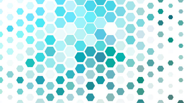 illustrations, cliparts, dessins animés et icônes de résumé historique - hexagon pattern blue backgrounds