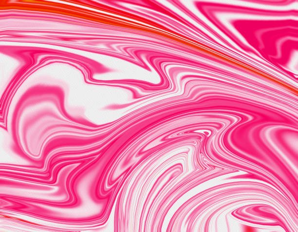 Wet Watercolor art in pink and red with marbled pattern on textured paper