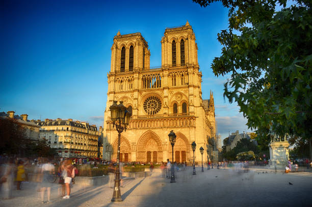 istock Notre Dame de Paris at sunset. 1055681516