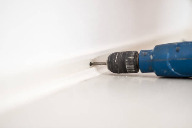 istock Electric drill in a close up view 1055681528