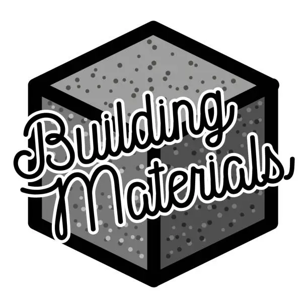 Vector illustration of Color vintage building materials shop emblem