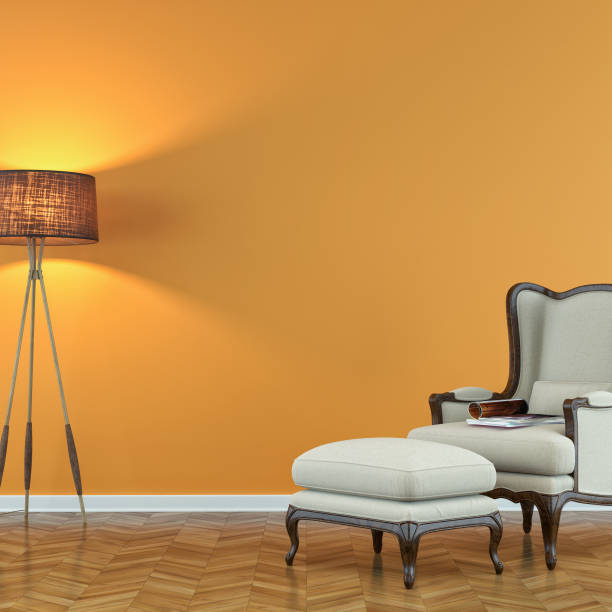 istock Retro styled living room with sofa 1055691878