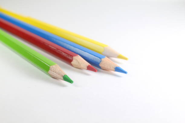 istock Colored paint pen nib and pencil sharpener 1055701298