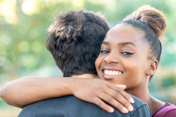 istock Diverse young couple, they are embracing 1055704066