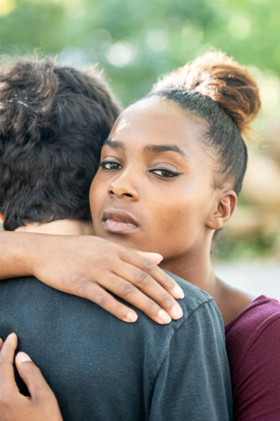 istock Diverse young couple, they are embracing 1055704980