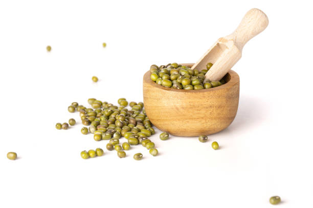 istock Dry green mung beans isolated on white 1055705758