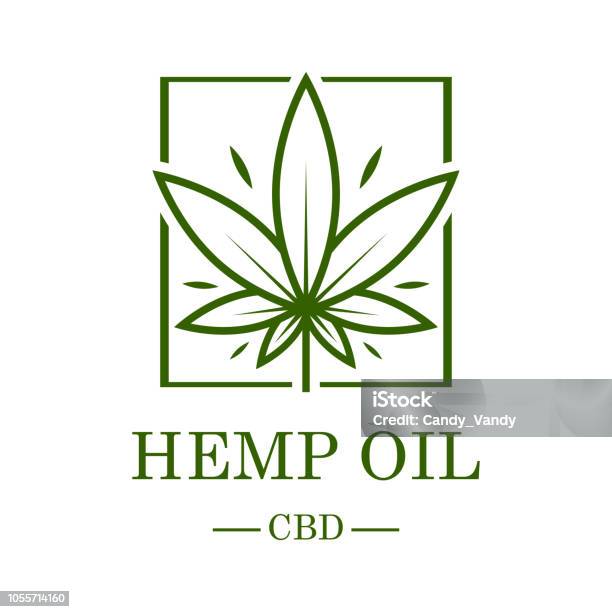 Marijuana Leaf Medical Cannabis Hemp Oil Cannabis Extract Icon Product Label And Logo Graphic Template Isolated Vector Illustration Stock Illustration - Download Image Now