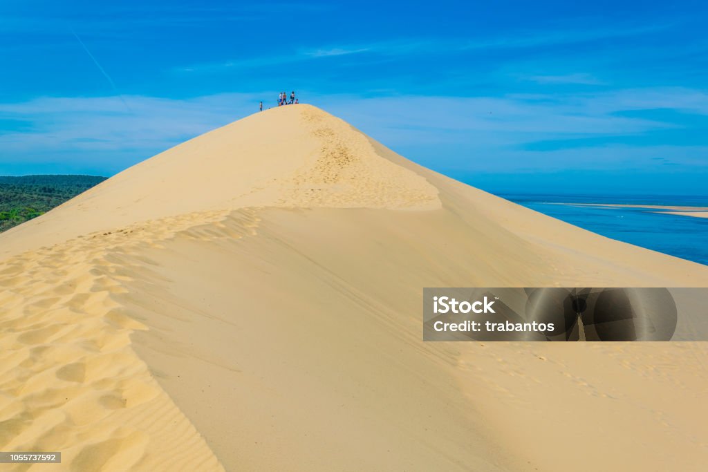 Dune du Pilat, the biggest sand dune in Europe, France Dune of Pilat Stock Photo