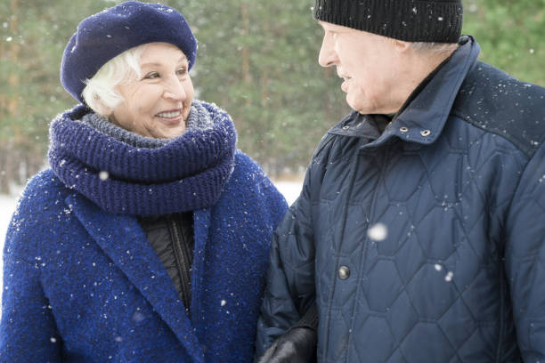 istock Cheerful Senior Couple in Winter 1055865846