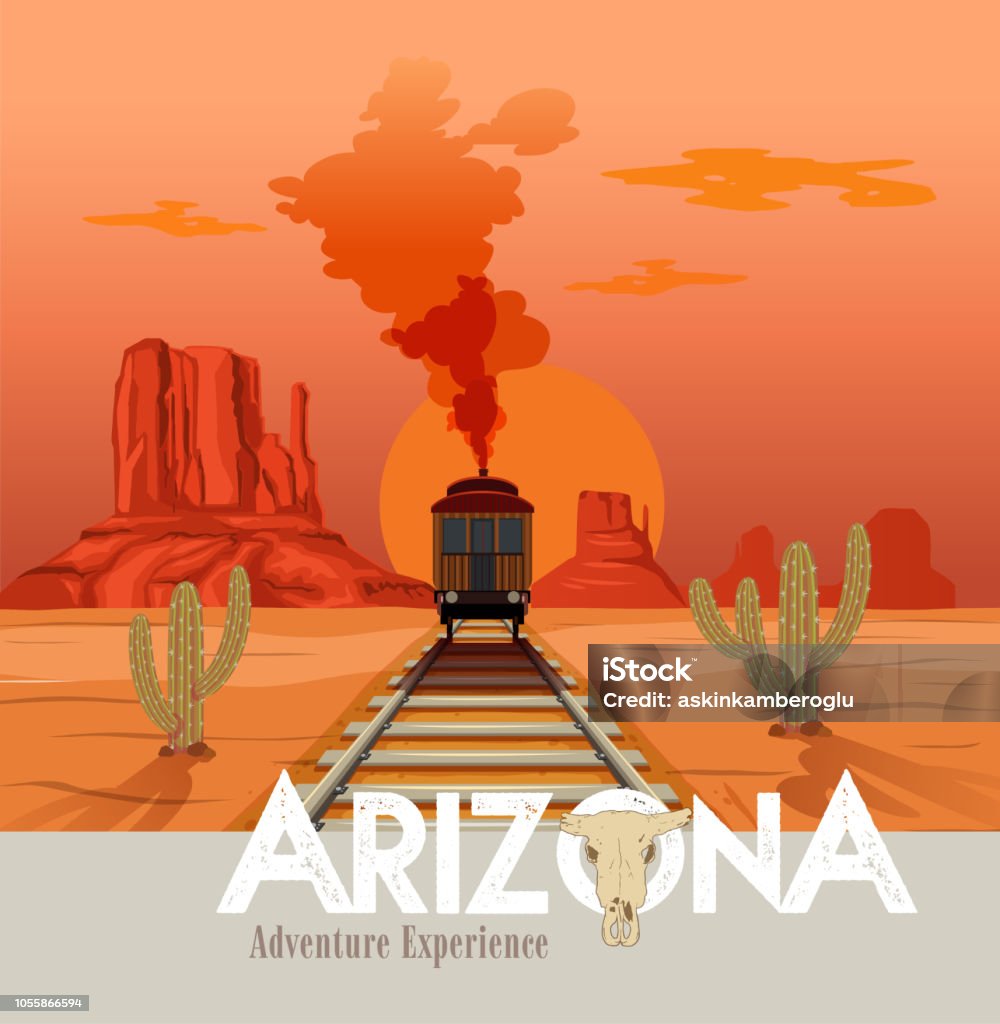 Arizona Arizona Adventure Experience Train - Vehicle stock vector