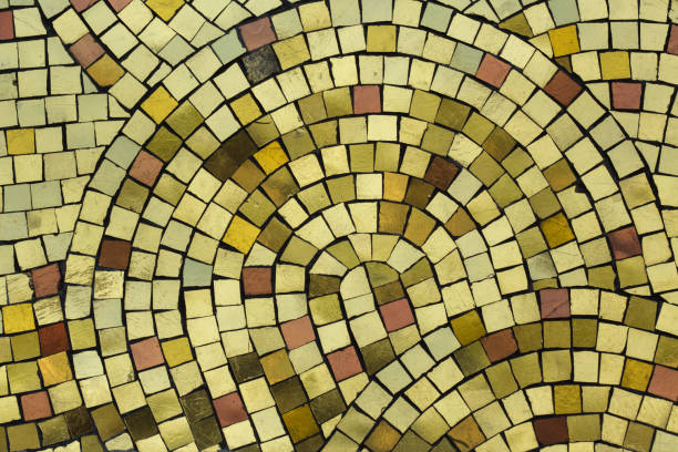 istock Golden smalt on the mosaic panel 1055868066