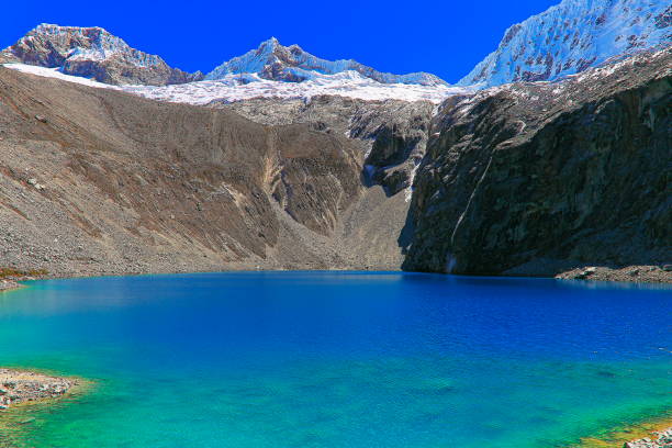 istock Long exposure: blurred Laguna 69 in Cordillera Blanca, Peruvian Andes - Ancash, Peru 1055868200