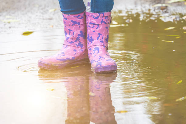 istock children's feet in rubber boots 1055870448