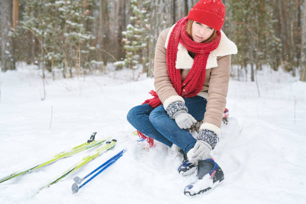 istock Hurt Female Skier 1055874110