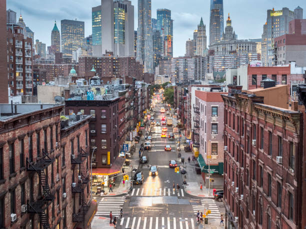 맨하탄 도시 풍경-차이나타운 - midtown manhattan 이미지 뉴스 사진 이미지
