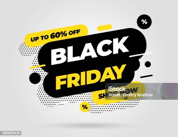 Black Friday Sale Banner Template Design Vector Illustration Stock Illustration - Download Image Now
