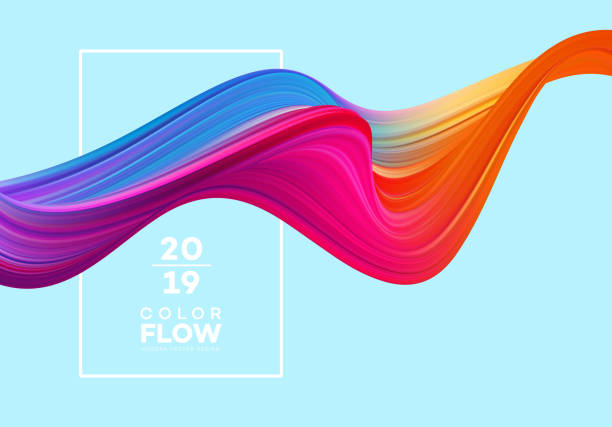 istock Modern colorful flow poster. Wave Liquid shape in color background. Art design for your design project. Vector illustration 1055875668