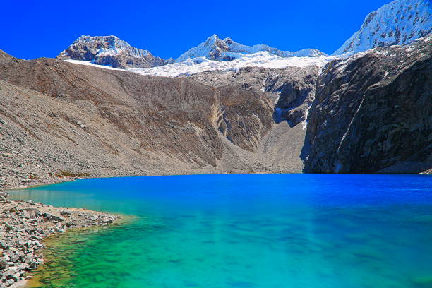 istock Long exposure: blurred Laguna 69 in Cordillera Blanca, Andes - Ancash, Peru 1055883106