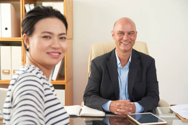 istock Businessman has a meeting at office 1055883796