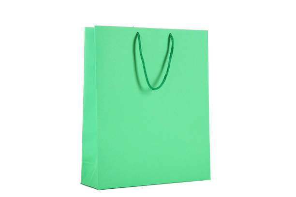 istock Paper shopping bag isolated on white background 1055887600