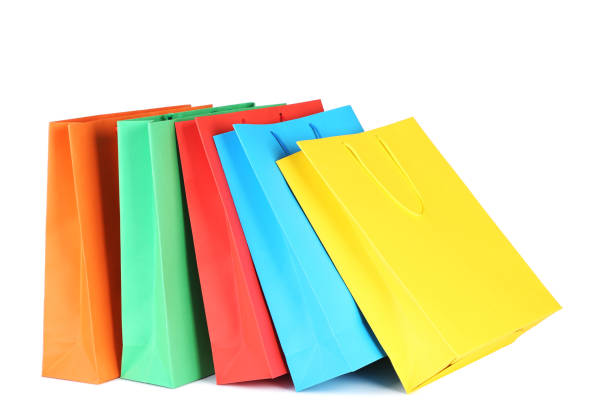 istock Colorful shopping bags isolated on white background 1055888520