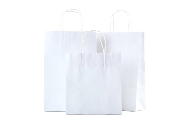 istock Paper shopping bags isolated on white background 1055888828