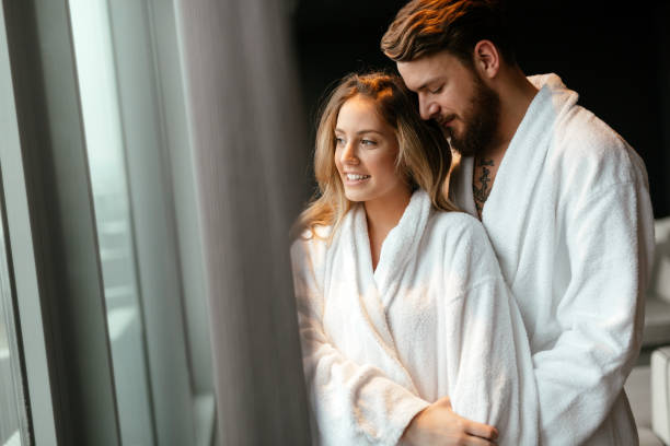 istock Couple enjoying wellness weekend 1055891392