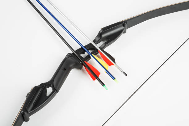 istock Bow and arrows isolated on white background 1055894550