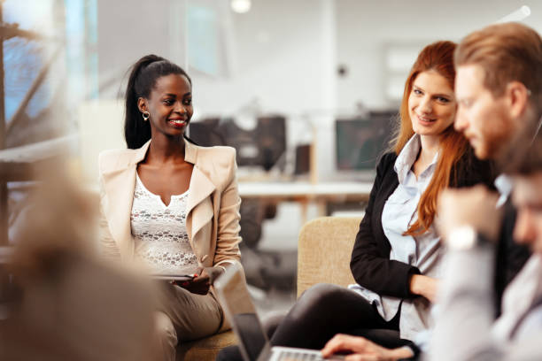 istock Business people conversation Technology at hand 1055894708
